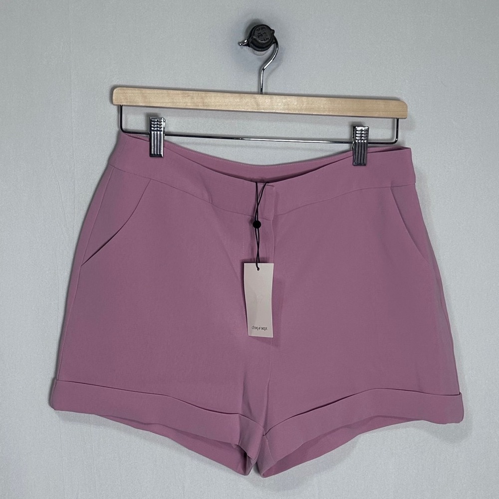 Cinq a Sept Kinsley Shorts Mauve Pink Cuffed High Rise Tailored ZP320-1319Z 4